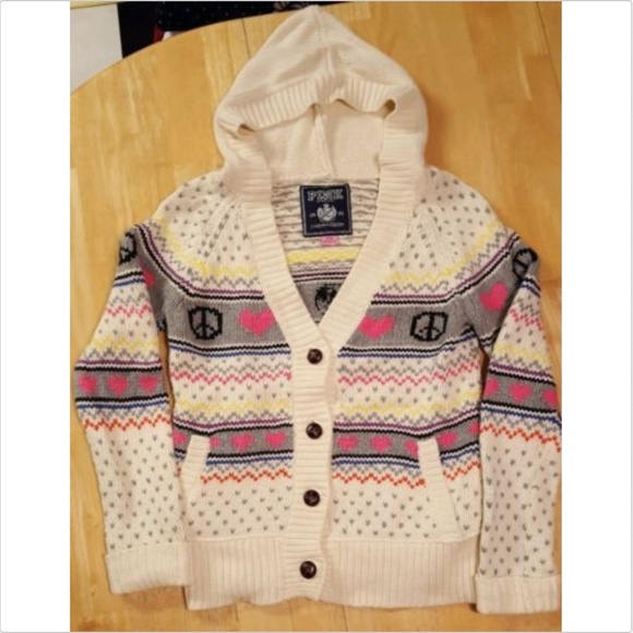 fair isle hooded cardigan
